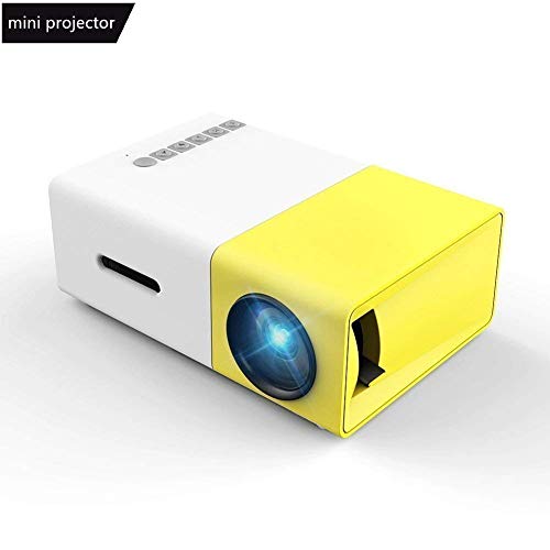 Meer YG300 Tragbarer Kleiner Farbige LED- Miniprojektor für Geschenk von Kinder, Videofilm, Partyspiel, Unterhaltung im Freien, mit HDMI USB AV-Schnittstellen und Fernbedienung