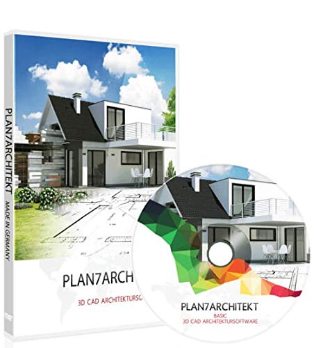 Plan7Architekt Basic - 2D/3D CAD Hausplaner Software & Architektur Programm für die Grundrisserstellung, einsetzbar als Raumplaner Einrichtungsplaner & zur 3D Visualisierung