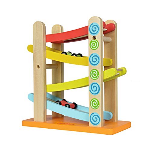 Eichhorn 100002220 - Autorennbahn, Birkensperrholz, 25 x 24 cm