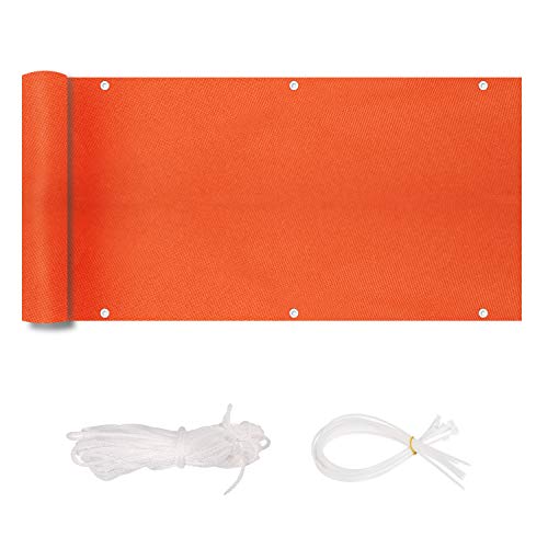 Sekey Balkon Sichtschutz PES Balkonverkleidung Witterungsbeständig Sichtschutz für den Gartenzaun oder Balkon, Schutz vor neugierigen Blicken 500 * 90cm