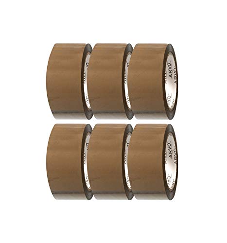 Klebeband braun- Packband - Paketband - Paketklebeband - Leise abrollend -6 Rollen | 60 m x 48 mm - BRAUN