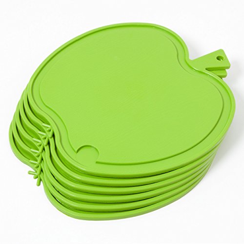 Bable Frühstücksbrettchen 6-er Pack Küchenbrettchen Apfel (Grün)