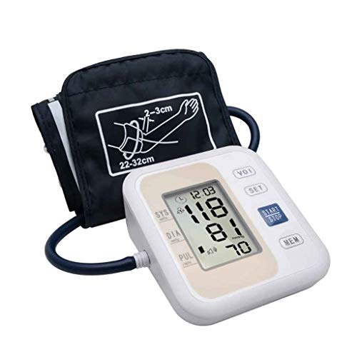 XUEYAYI Oberarm-Blutdruckmessgerät mit Sprachablesung ， 2-Modus-Modus Automatische Puls-Herzfrequenzmonitore mit LCD-Display