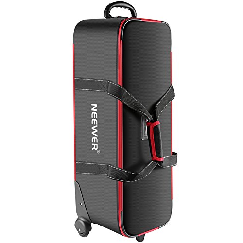 Neewer Foto Studio Equipment Trolley Tragetasche 76,2 x 27,9 x 27,9 cm/77 x 28 x 27 cm mit Riemen Gepolstertes Fach Rad, Tragegriff für Light Stand, Stativ, Stroboskop, Regenschirm, Foto Studio und andere Zubehör