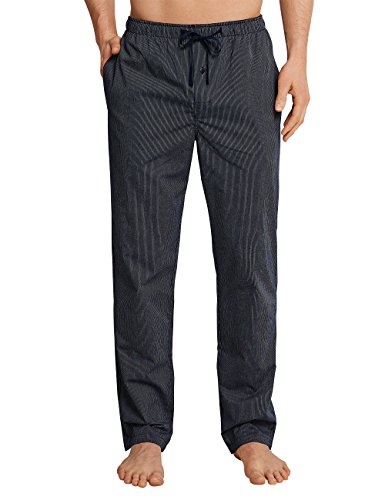 Schiesser Herren Mix and Relax Hose Lang Schlafanzughose, Blau (Dunkelblau 803), Large (Herstellergröße: 052)
