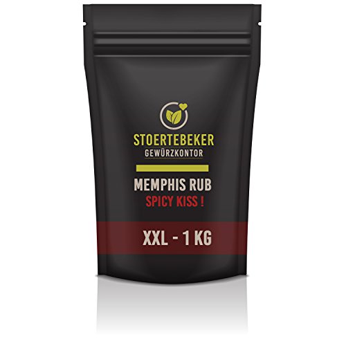 1kg Memphis Tennessee Rub Grillgewürz Barbecue BBQ Gewürzmischung im wiederverschließbarem Aroma-Beutel - Plus Serie