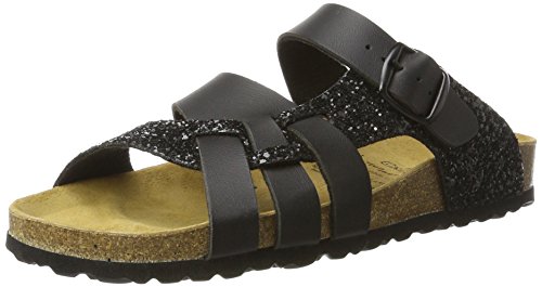 Lico Damen Bioline Gleam Pantoletten, Schwarz , 39 EU