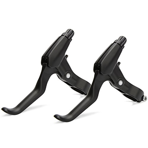 TOPCABIN Fahrrad Bremshebel,1 Paar Vollaluminiumlegierung Universal Fahrrad Bremsgriff Gebirgsstraßen Fahrrad Handgriff Bremse Bremshebel 2.2cm Durchmesser (Schwarz)