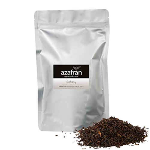 BIO Earl Grey Schwarzer Tee - Darjeeling Schwarztee mit Bergamotte Öl lose (250g) - ca.125 Tassen von Azafran