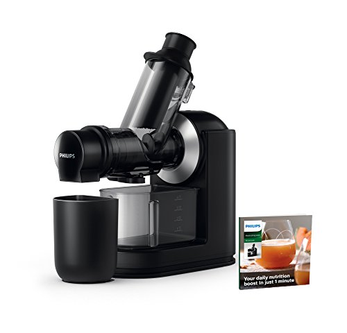 Philips HR1889/70 Entsafter (150W, 1L, inklusive Rezeptheft) schwarz/silber