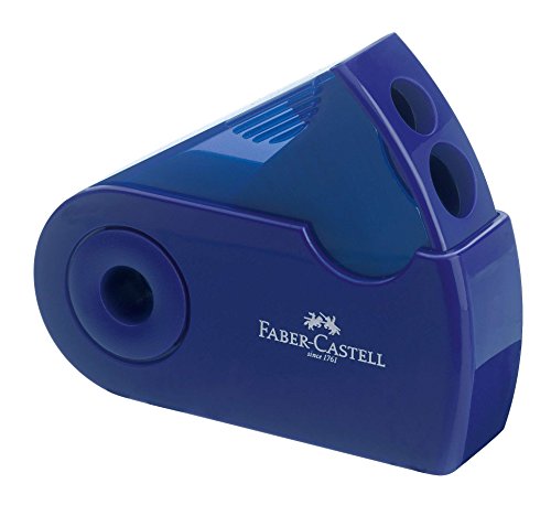 Faber-Castell 182701 - Doppelspitzdose Sleeve, farblich sortiert in rot und blau -keine Farbauswahl möglich-