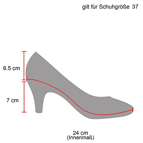 Klassische Damen Pumps Strass Glitzer Party Metallic Stilettos Absatz Abend Lack Schuhe 109197 Silber 38 Flandell