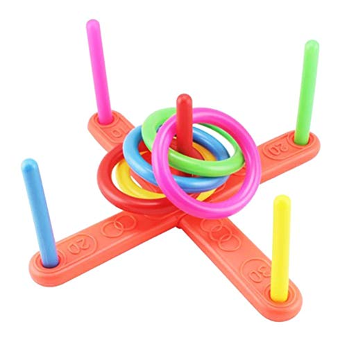Egosy Ringwurf Spiel Spielzeug Ringwurf Spiel Spielzeug 1 Satz von Kunststoff-Ringwurfspiel Spielzeug Kinder pädagogische Fitness Spaß Spielzeug