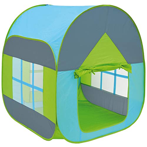 LittleTom Bällebad Spielzelt 90x90x110cm Popup Baby Spielhaus Kinder-Zelt Blau