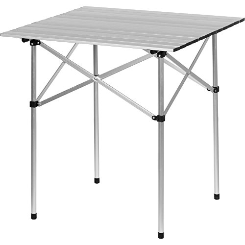 Aluminium Campingtisch klappbar, Rolltisch 70x70x70 cm, Alu Klapptisch inkl. Tragetasche