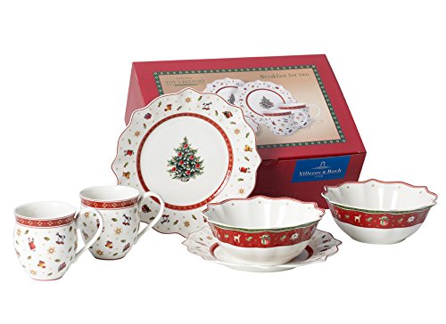 Villeroy & Boch 1485857282 Frühstücks-Set, Porzellan, weiß, 35.4 x 13.7 x 25.1 cm, 6 Einheiten