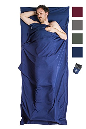Bahidora Hüttenschlafsack aus Mikrofaser, Schlafsack Inlett, Schlafsack Inlay, Sommerschlafsack, Reiseschlafsack dünn, leicht & kompakt. Ideal für Reisen durch warme Länder