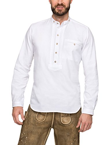 Stockerpoint Herren Trachtenhemd Renus2, Weiß (Weiß), X-Large
