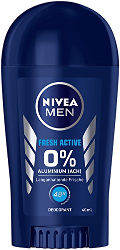 NIVEA MEN Fresh Active Deo Stift im 6er Pack (6 x 40 ml), Deo ohne Aluminium mit erfrischender Formel, Deodorant Stick mit 48h Schutz pflegt die Haut