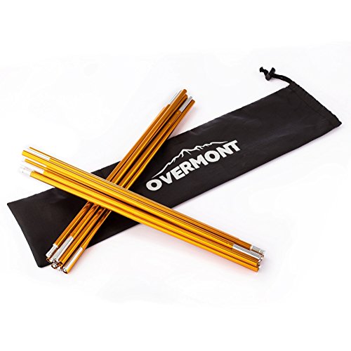 Overmont 2 X 360cm Zeltstange Stützstange Gestänge Aluminum Rohr für Zelt Camping Trekkingzelt