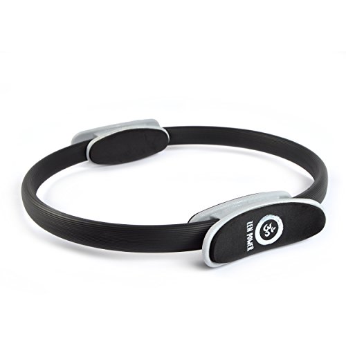Zen Power Pilates Ring / Yoga Ring - Trainingsgerät für ein effektives Kraft- und Widerstandstraining, Circle mit 38cm Durchmesser, Farbe: Schwarz