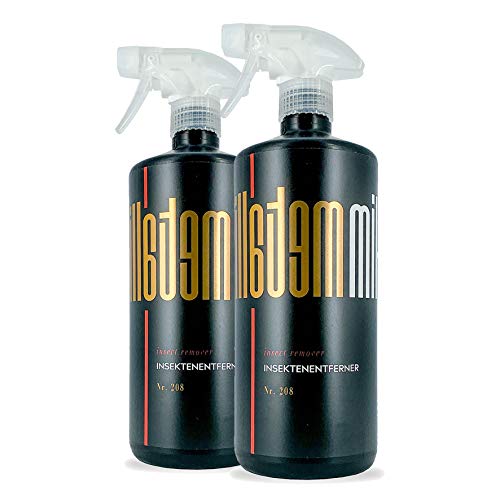 metallic mike 2 x 1000ml Insektenentferner, Flugrostentferner, Terfleckenreiniger, Streusalzentferner - Auto Motorrad Wohnwagen - Autolack, Kunststoff, Chrom, Gummi. (2 Stück)