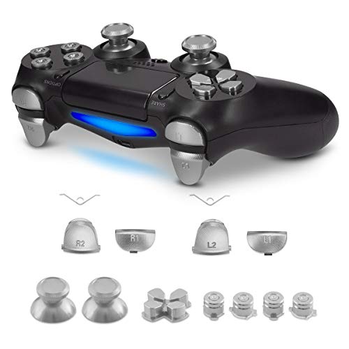 kwmobile Playstation 4 Pro / PS4 Slim Controller (2. Gen) Ersatztasten - mit Schultertasten - Aluminium Ersatz Tasten für Playstation 4 Pro / PS4 Slim Controller (2. Gen)