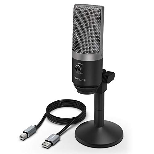 FIFINE PC USB Mikrofon für Computer (Mac und Windows), optimiert für Aufnahme und Streaming, Voice-Over, Podcasting für YouTube, Skype-Chats. (K670)