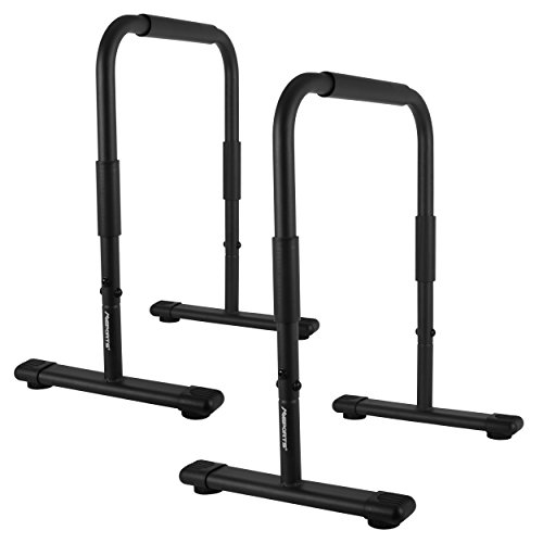 Dip Barren Fitness Parallettes Premium (Paar) 80x65 cm | Push Up Stand Bar I Dip Station I Fitness Rack