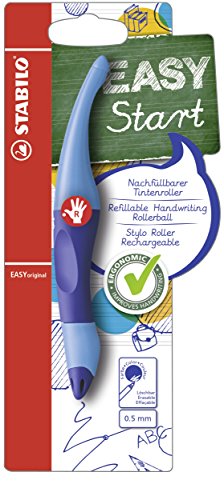 Ergonomischer Tintenroller - STABILO EASYoriginal in dunkel-/hellblau - Schreibfarbe blau (löschbar) - inklusive Patrone - für Rechtshänder
