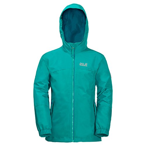 Jack Wolfskin Kinder G Iceland 3IN1 JKT 3-in-1-Jacke für Mädchen Wasserdicht Winddicht Atmungsaktiv 3in1-jacke, Aquamarine, 128