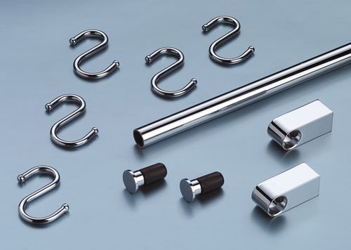 Naber Linero K 16 Set-2. Relingsystem, chrom poliert