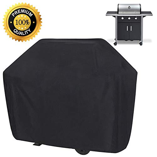 TEPSMIGO Grillabdeckung Grill Abdeckhaube Wasserdicht BBQ Cover Schutzhuelle Haube Gasgrill Abdeckplane 147 x 61 x 117 cm