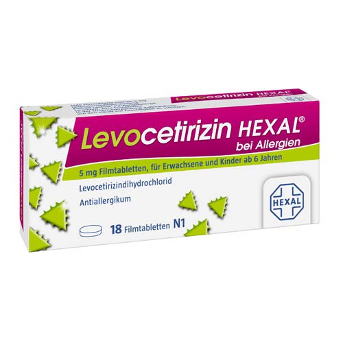 LEVOCETIRIZIN HEXAL bei Allergien 5 mg Filmtabl, 1x18 Stk.