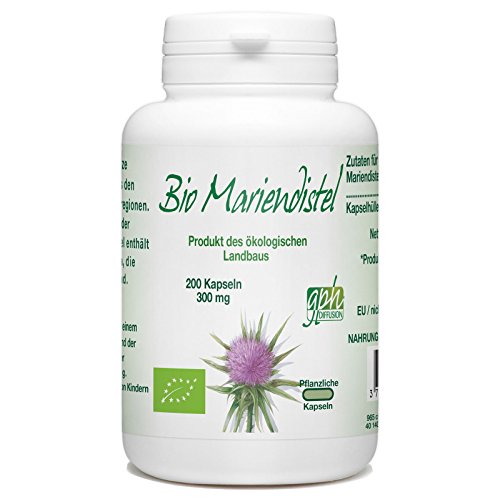 Bio Mariendistel - 300mg - 200 pflanzliche Kapseln