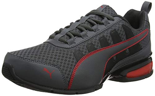 PUMA Unisex-Erwachsene Leader Vt Mesh Sneaker, Grau (Asphalt-High Risk Red 1), 41 EU (7.5 UK)