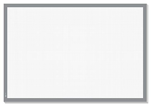 SIGEL HO260 Papier-Schreibunterlage zum Abreißen kariert, Notizblock, grau ca. DIN A2 - extra groß, 30 Blatt