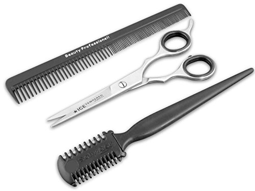 Bartschere Haarschere Set 5 Zoll 12.7 cm mit Kamm und Ausdünner aus Solingen