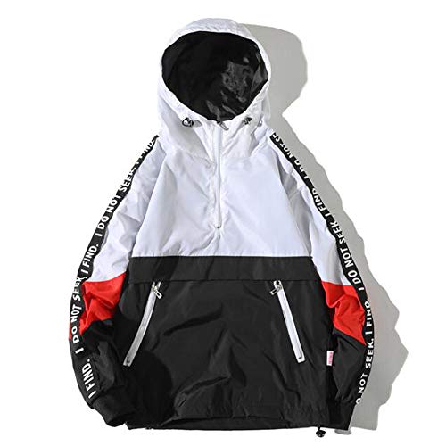 Kapuzenpullover Herren Patchwork, Holeider Hoodies Herbst Winter Reissverschluss Sweatshirt Pullover Windbreaker Mantel Lässig