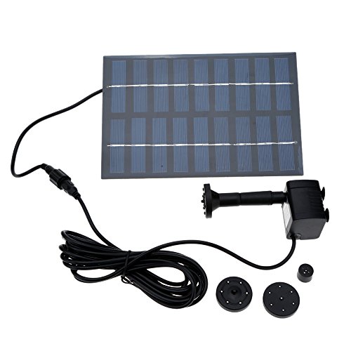 Decdeal 9V 1.8 W Bürstenlose Solarpumpe Solar Wasserspiel Springbrunnen Fontäne Pumpe