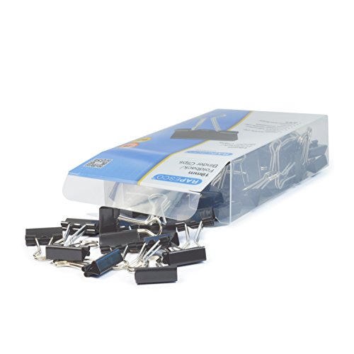 Rapesco 1429 19mm Foldback Befestigungsclips (80 Klammern) Schwarz