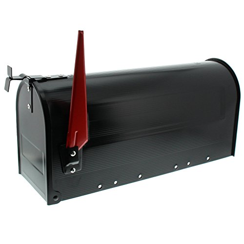 BURG-WÄCHTER, US-Mailbox mit schwenkbarer Fahne, 891 S, Stahlblech, Schwarz