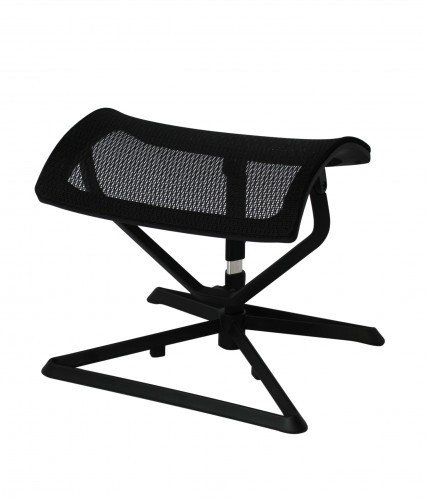 FineBuy Fußauflage Ottomann Design Beinauflage Stoffbezug/Mesh für Büro Fußablage höhenverstellbar Beinablage Schreibtisch Fußstütze verstellbar Hocker