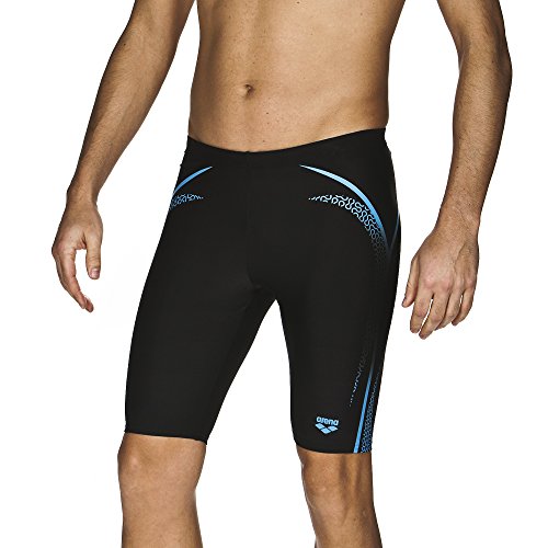 arena Herren Sport Badehose Modular Jammer (Schnelltrocknend, UV-Schutz UPF 50+, Chlorresistent, Kordelzug), Black-Turquoise (508), 5