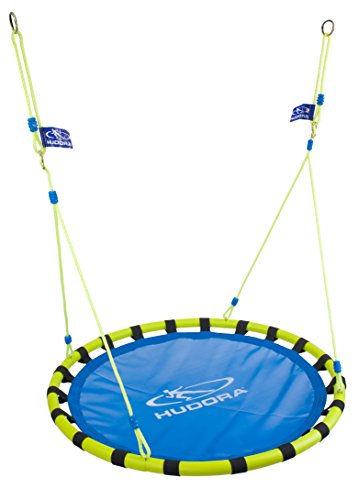 HUDORA Nestschaukel Aluminium, Belastbarkeit bis 120 kg, 120 cm, blau/gelb
