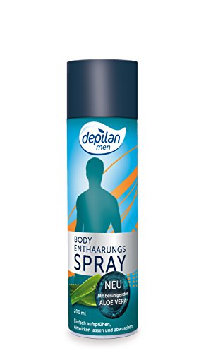 Depilan For Men Body Enthaarungsspray / Enthaarungscreme zum Aufsprühen für den Mann/ Männer- Enthaart den Körper: Intimbereich, Rücken, Brust, Arme, Beine & Achseln / 1 x 200ml