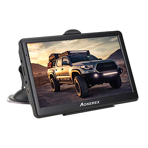 Aonerex Navigationsgerät 7 Zoll GPS Navi Navigation Resistivem Display Navigationssystem Mehrsprachig für Auto LKW PKW KFZ 8GB/256MB Lebenslange Kartenupdates 52 Karten für Europa UK