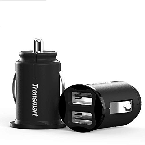 Tronsmart Auto Ladegerät, C24 2-Pack 4.8A 24W 2-Port Kfz Ladegerät, Mini Auto Ladeadapter für Phone X/XS/XR/XS Max/Andriod/Samsung Galaxy/Note/ S9/ Huawei, Tablets, Bluetooth Geräten, Powerbank usw