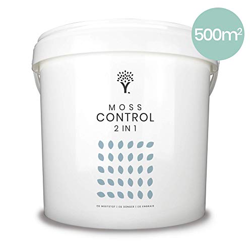 MOOWY | Moosvernichter & Rasendünger | Moosbekämpfung mit Sofort-Wirkung | Echtes Eisendünger Granulat | Grüner Rasen im Frühjahr | 500m²