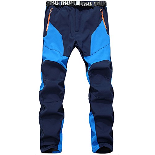 GITVIENAR Herren Gefüttert Softshellhose wasserdicht + Atmungsaktiv + warm + elastisch Berghose Funktionshose Trekkinghose Wanderhose Herren Winterhose Outdoorhose Herbst Winter